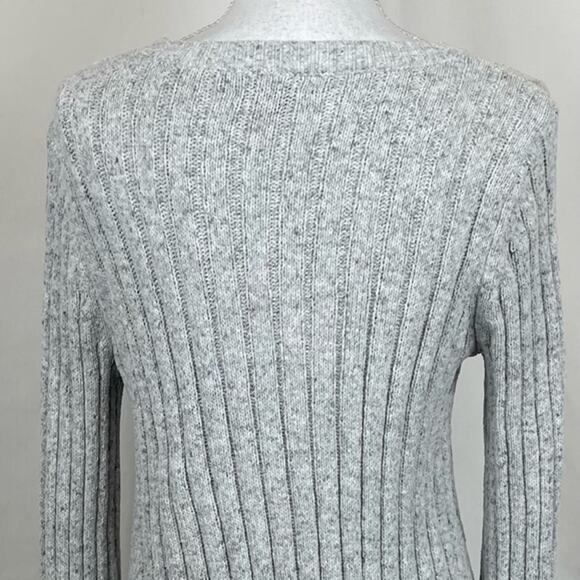 American Eagle Gray & White Ribbed Y2K Sweater Dress NWOT Size M - Picture 6 of 10